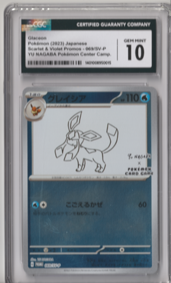 2023 Pokemon Japanese S&V Promo Yu Nagaba-Glaceon 069/SV-P CGC 10 Gem Mint - Image 1