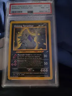 2002 Pokemon Neo Destiny Shining Tyranitar 113/105 PSA 8 NM-MT WotC Holo Rare - Image 1