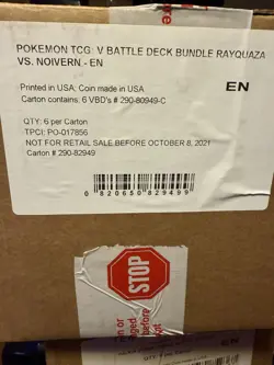 Pokemon TCG Rayquaza V vs Noivern V Battle Deck Case - Brand New SEALED - Image 1