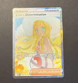 Lillie’s Determination SAR IN HAND 184/132 Pokemon Mega Evolutions English - Image 2
