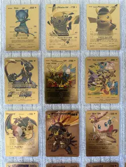 Lot Of 26 Gold Foil Fan Art Pokemon Cards - Image 2