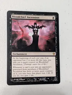 Bloodchief Ascension Zendikar Magic the Gathering MTG Card Black Enchantment - Image 1