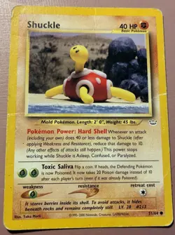 Shuckle 51/64 Neo Revelation Regular Vintage Pokemon Card 1995-2000 Nintendo - Image 1