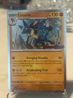 Lucario 114/198 Scarlet & Violet Stamped Holo Promo Pokemon Card NM🔥 - Image 1