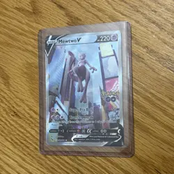 Pokemon TCG Mewtwo V 072/078 Pokemon GO Alternate Full Art Ultra Rare Holo Card - Image 1