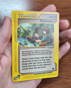 Pokemon TCG Supporter Fisherman Skyridge e-card 125/144 uncommon 2003 LP - Image 3