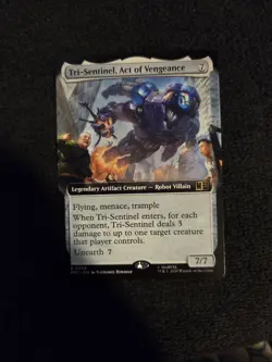 MAGIC MTG TRI-SENTINEL, ACT OF VENGEANCE EXTENDED ART 456 : MARVEL SUPER HEROEs - Image 1