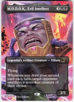 MAGIC MTG M.O.D.O.K., EVIL INTELLECT BORDERLESS 509 MARVEL SUPER HEROES - Image 1