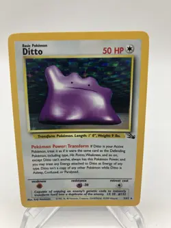 Ditto 3/62 Fossil WOTC Unlimited Pokemon Trading Card Holo Rare - Image 1