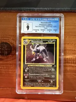 houndoom neo discovery Unlimited 4/75 CGC 9 Pokemon 🔥 - Image 1