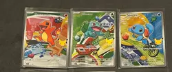 Pokemon First Partner Illustration Collection Series 1 Kanto Gen 1 Starters Set - Image 1