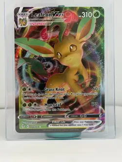 LEAFEON VMAX 008/203 HOLO VMAX RARE EVOLVING SKIES POKEMON NEAR MINT - Image 1