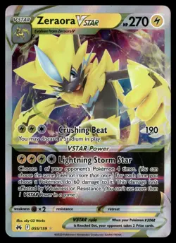 Zeraora VSTAR 055/159 Crown Zenith LP-NM Pokemon TCG - Image 1