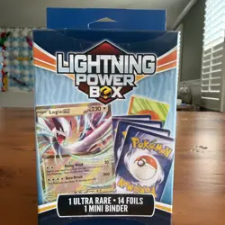 New Sealed Pokemon Lightning Power Box 1 Ultra Rare 14 Foils 1 Mini Binder - Image 2