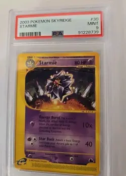 Pokemon PSA 9 Skyridge Starmie 30/144 WOTC Rare Nintendo MINT TCG Game - Image 1