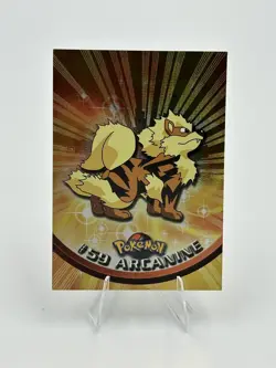 Topps Pokemon TV Arcanine #59 Sun Ray Holo Foil Black Logo LP - Image 1