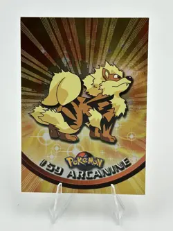 Topps Pokemon TV Arcanine #59 Sun Ray Holo Foil Black Logo LP - Image 3