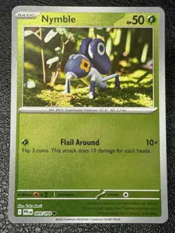 Nymble 009/094 - Reverse Holo - Pokemon TCG: Phantasmal Flames - NM - Image 1