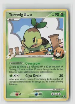 Turtwig Gl #85/111 Rising Rivals Common Pokemon TCG HP - Image 1