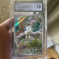 CGC 10 Gem Mint MEOWTH 192/SV-P SV Exclusive Promo 2024 Japanese Pokemon TCG - Image 1