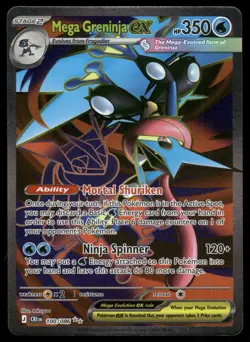 Mega Greninja ex 100/086 Ultra Rare Chaos Rising Pokemon Holo Near Mint - Image 1