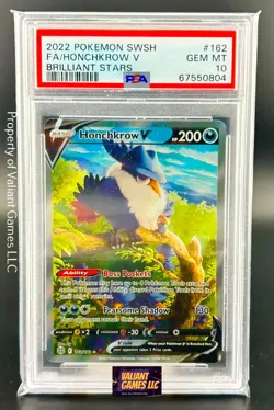 Pokemon Honchkrow V Alt Art #162 PSA 10 Brilliant Stars - Image 1