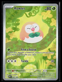 Rowlet 090/088 Illustration Rare Holo Perfect Order Pokemon NM - Image 1