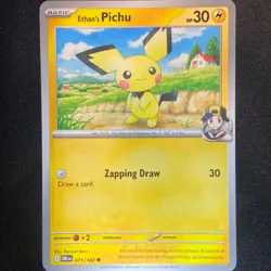 Ethan's Pichu 071/182 Common Destined Rivals Pokemon Lightly Played - Image 1