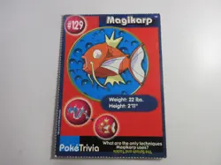 Magikarp PokeTrivia Burger King Pokemon Card NM - Image 1
