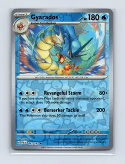 Gyarados 043/193 Rare Paldea Evolved Pokemon Reverse Holo Lightly Played - Image 1