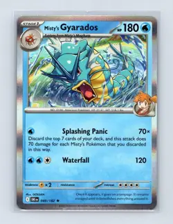 Misty's Gyarados 049/182 Rare Destined Rivals Pokemon Holo Lightly Played - Image 1