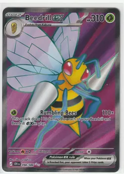 Beedrill ex 098/086 Ultra Rare Chaos Rising Pokemon Holo Near Mint - Image 1