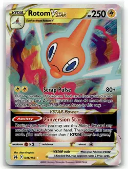 Rotom VSTAR 046/159 VSTAR Rare Crown Zenith Pokemon Holo NM/M - Image 1