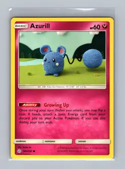 Azurill 146/236 Common Cosmic Eclipse Pokemon Near Mint - Image 1