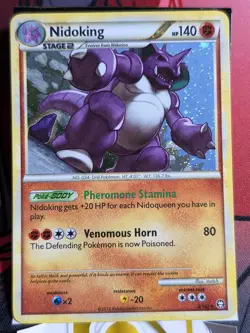 Nidoking 6/102 Holo Rare HGSS Triumphant Pokemon Near Mint - Image 1