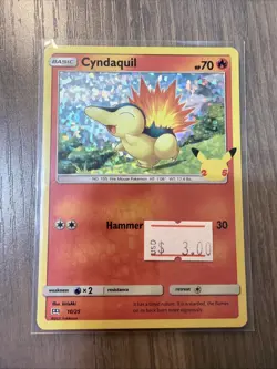 Cyndaquil 10/25 25th Anniversary Celebrations McDonalds Promo Holo Pokemon - Image 1
