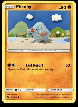 Phanpy 111/214 Common Lost Thunder Pokemon NM - Image 1
