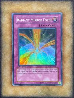 Yugioh Radiant Mirror Force FOTB-EN053 Super Rare 1st Ed NM - Image 1