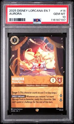 Disney Lorcana Aurora - Waking Beauty 14/204 Archazia's Island PSA 10 Gem Mint - Image 1