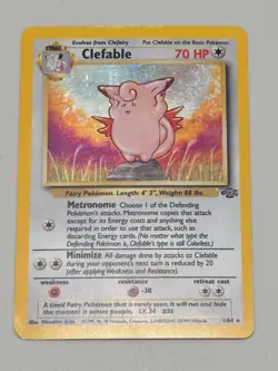 Clefable #1 1/64 Holo Rare Jungle Pokemon Card - Image 1