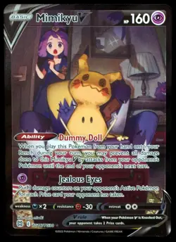 Mimikyu V TG16 NM/M Brilliant Stars Pokemon Card - Image 1