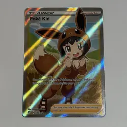 2021 Pokemon TCG Shining Fates Trainer Full Art Poke Kid 070/072 Card VG - Image 1