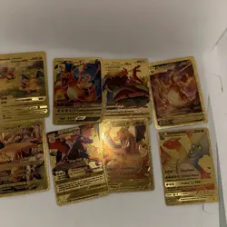 Set of 20 Gold Foil cards Fan Art Pokemon Cards - Image 1