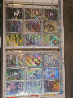 360 Pokemon Card Lot V VMAX EX Full Art Holo Rare GX SR Two Binder Collection - Image 1