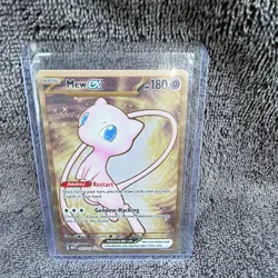 Mew EX Gold Metal Card #205/165 SV Scarlet & Violet 151 Pokemon UPC Promo - Image 1