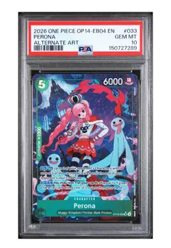 One Piece Card Game TCG Perona OP14-033 Alt Art PSA 10 - Image 2