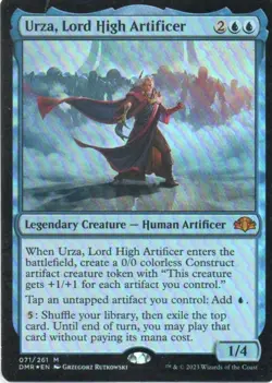 MTG: Dominaria Remastered: Foil Urza, Lord High Artificer: LP Condition - Image 1