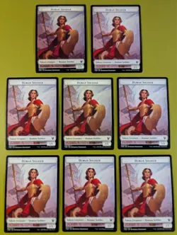 8 Human Soldier Token Theros Beyond Death Magic the Gathering MTG 8 - Image 1