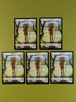 5 Human Token Wilds of Eldraine Magic the Gathering MTG 5 - Image 1