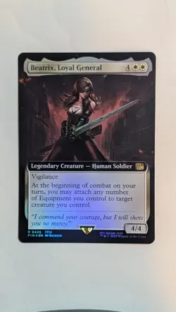 Beatrix, Loyal General (Extended Art) Final Fantasy Foil Magic The Gathering - Image 1
